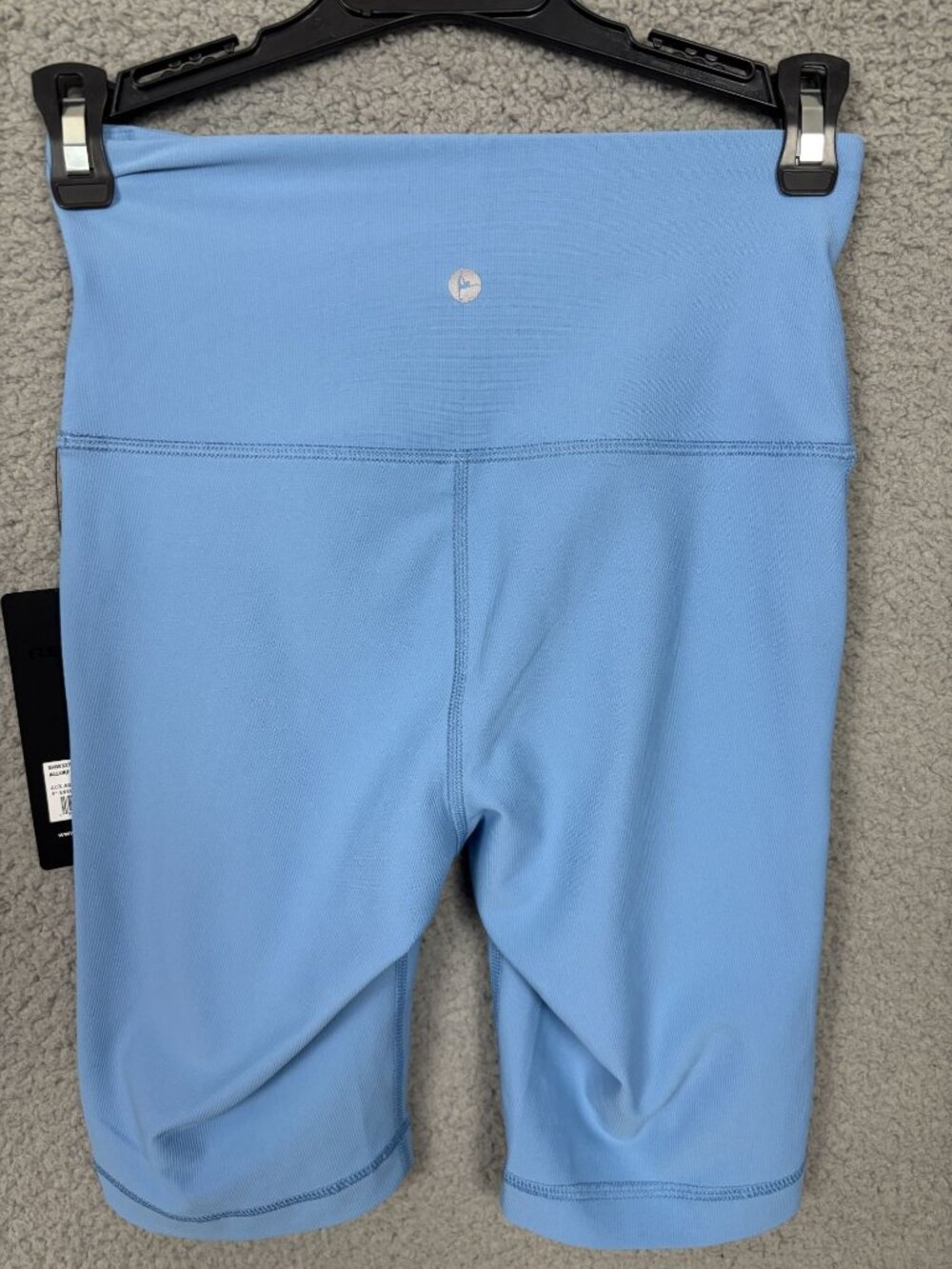 90 Degree by Reflex Women's High Waisted Biker/ Yoga Shorts Ribbed Blue XS NWT's - Picture 2 of 7
